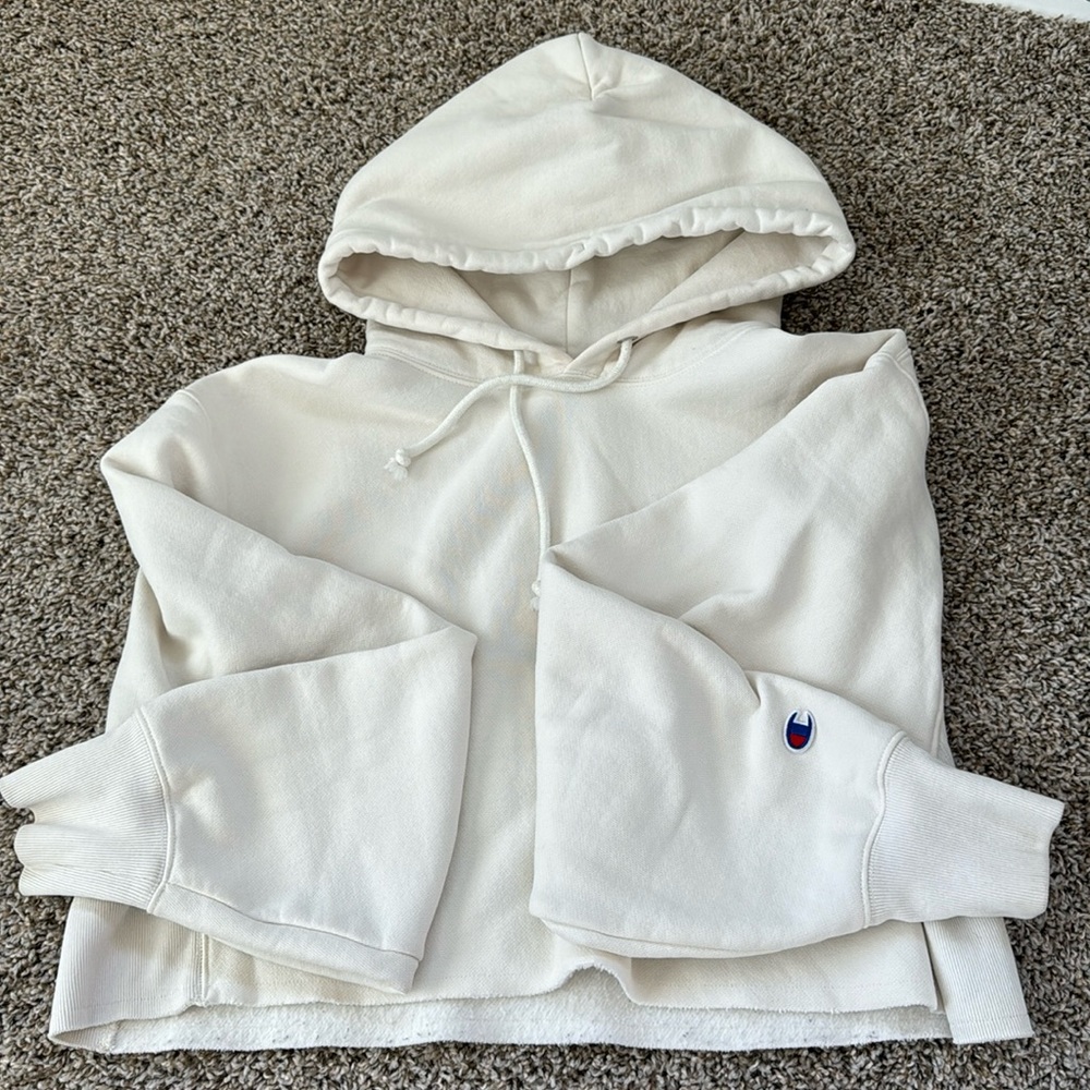 Large cropped champion sweatshirt